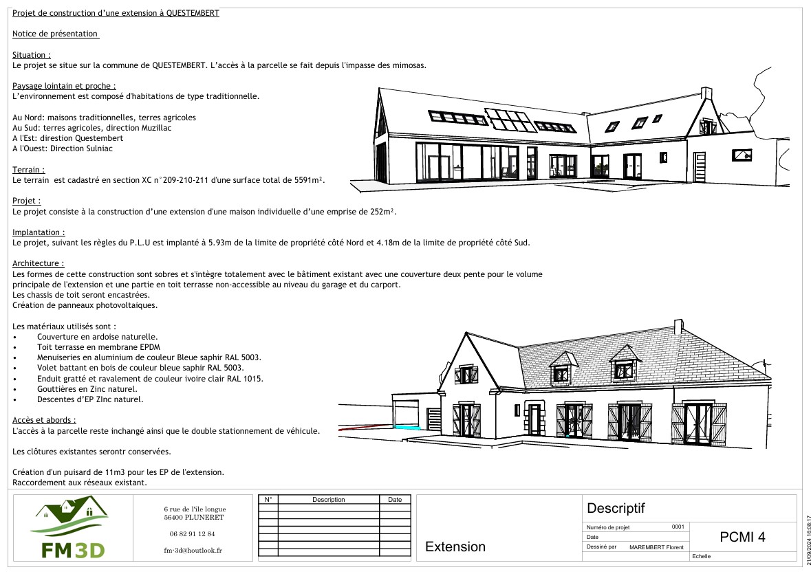 plan permis de construire